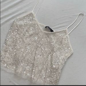Sequin Crop Top